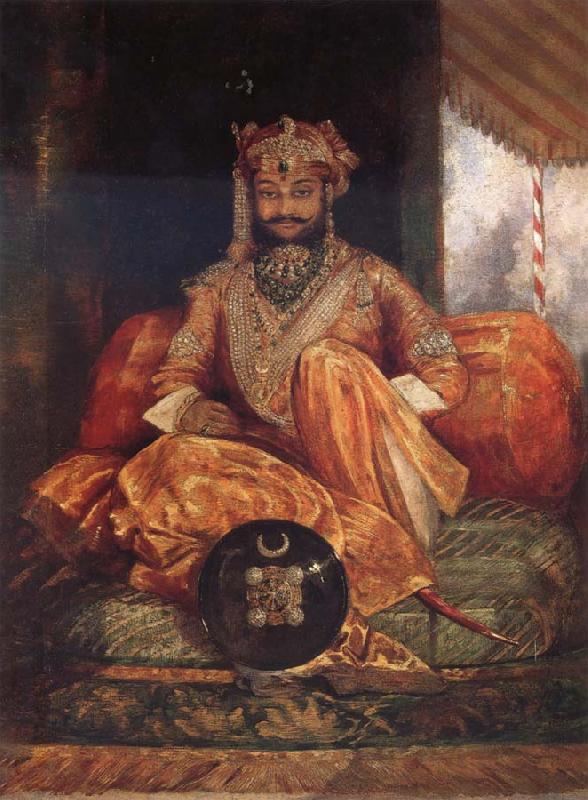 George Landseer His Highness Maharaja Tukoji II of Indore oil painting picture